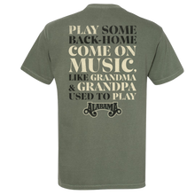 Load image into Gallery viewer, Alabama Mountain Music, Vintage Moss Green Tee