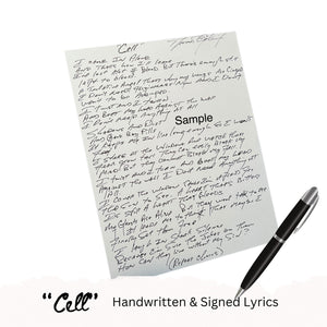 Thomas Gabriel "Cell" Handwritten Lyric Sheet