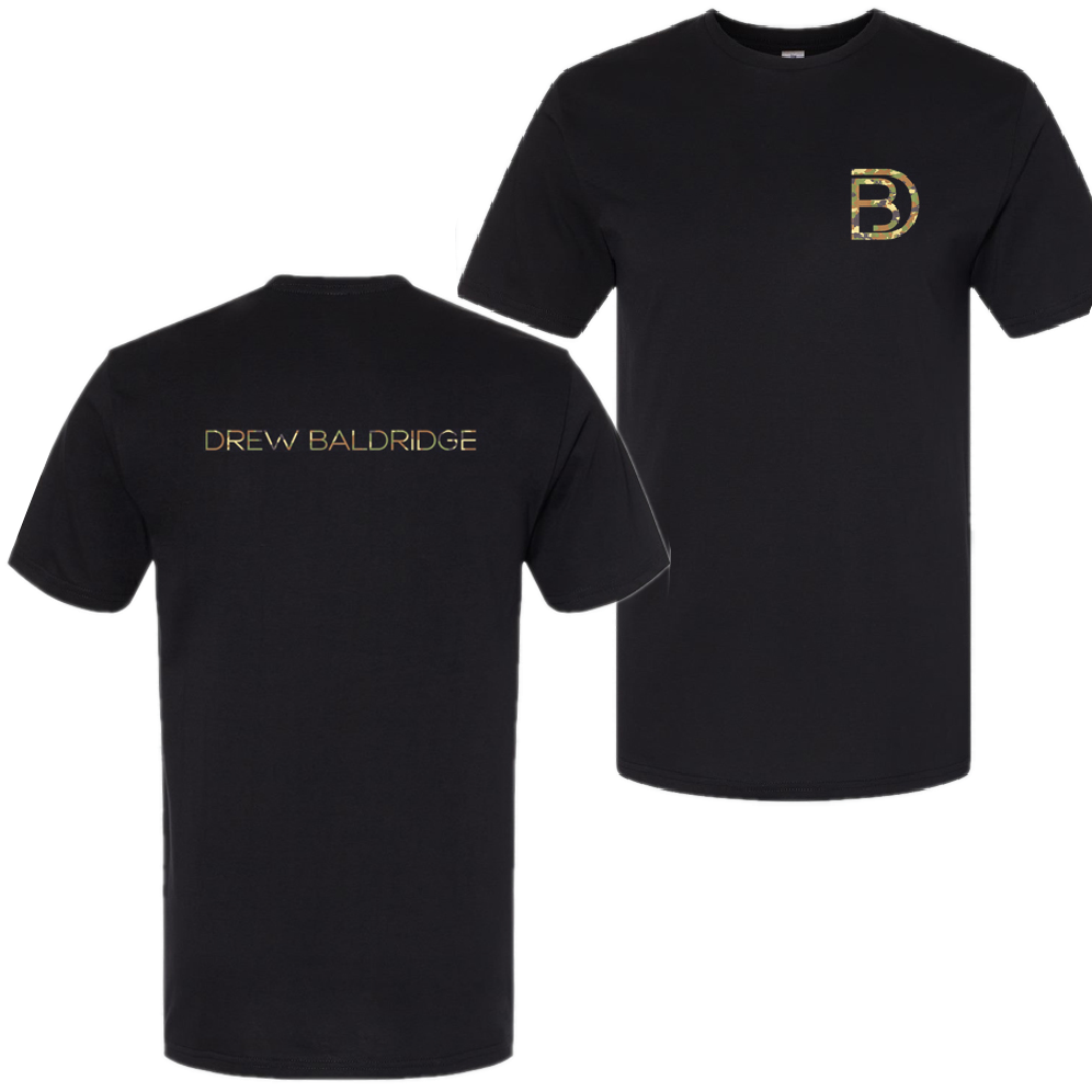 Drew Baldridge Black Camo Logo Tee Richards and Southern