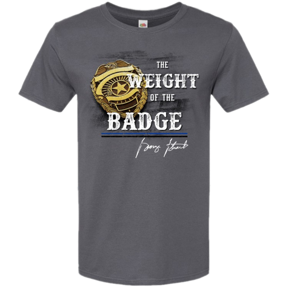 George Strait Charcoal Grey (Gold) Badge Tee