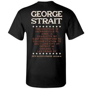 George Strait Black Photo (Sitting) Tee