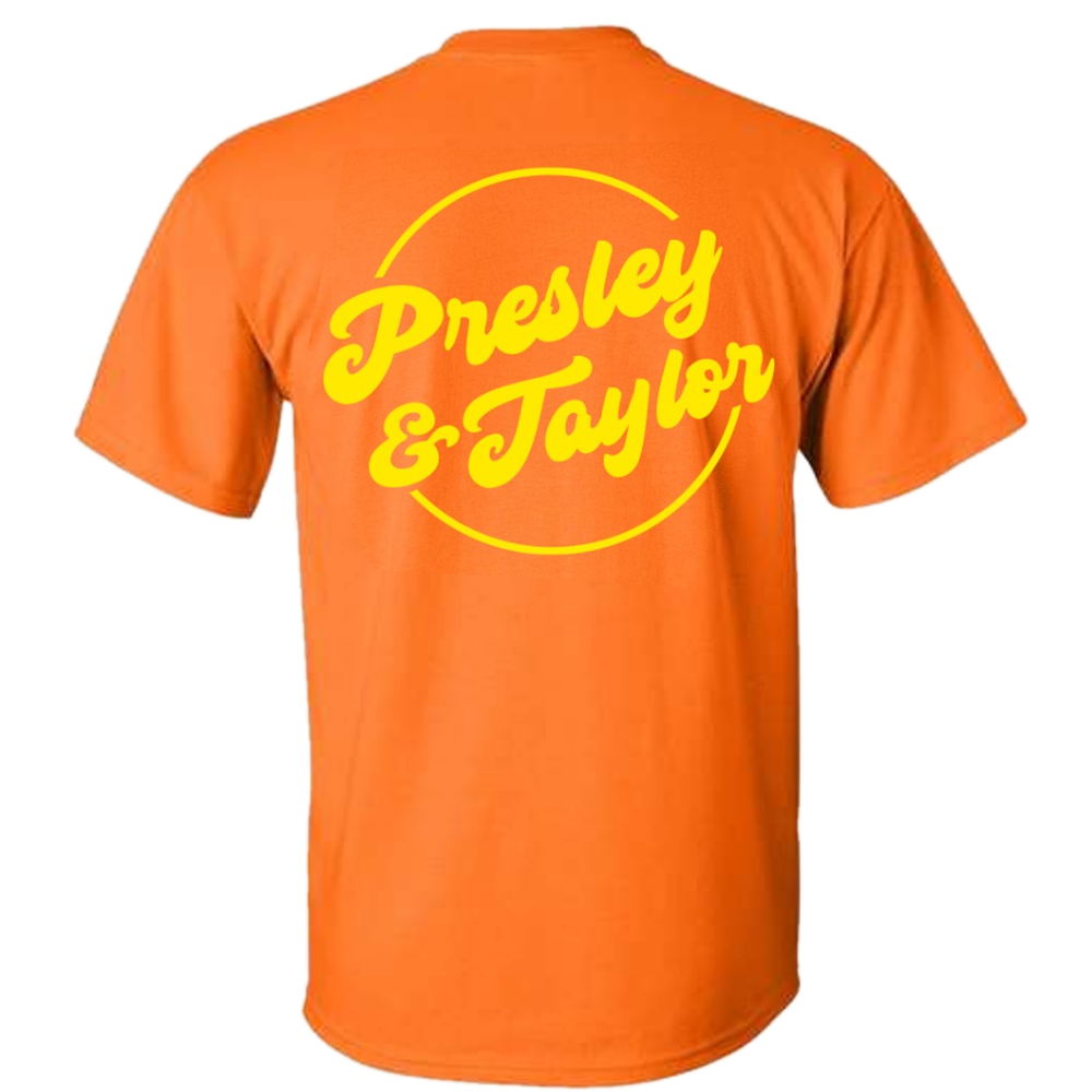 Presley & Taylor Safety Orange Logo Tee Richards and Southern