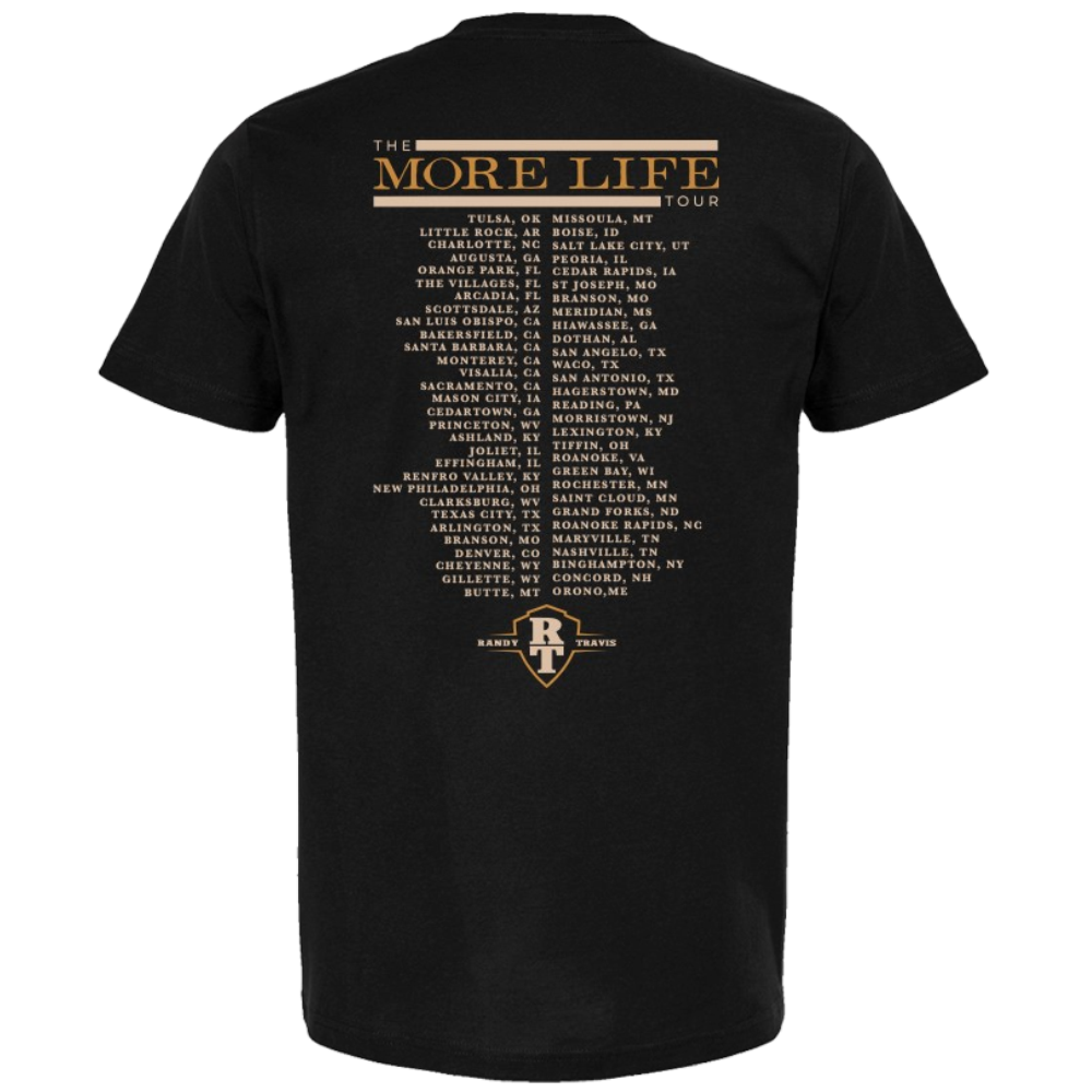 Randy Travis Black More Life Stage Tour Tee – Richards and Southern