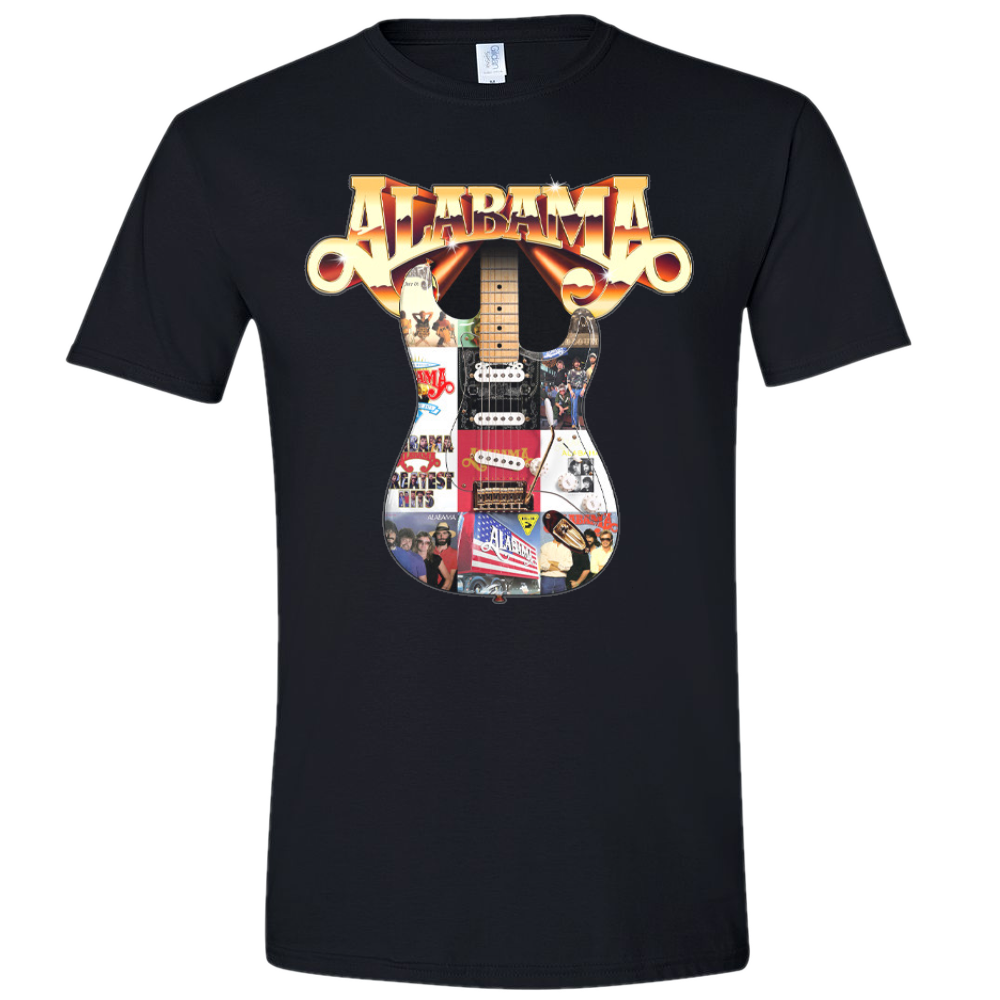 Alabama Black Guitar Tee – Richards and Southern