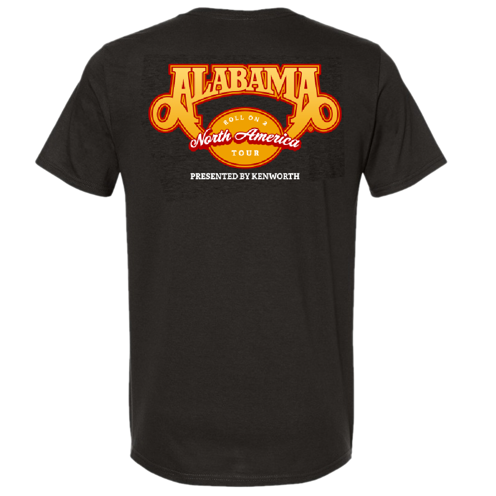 Alabama Roll On 2 Tour Black Heather Tee – Richards and Southern