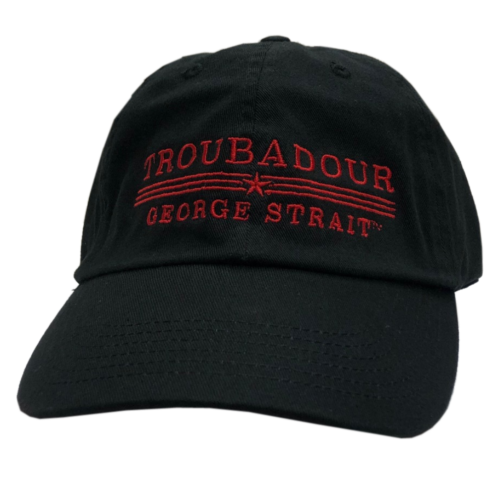 George Strait Troubadour Black Ballcap