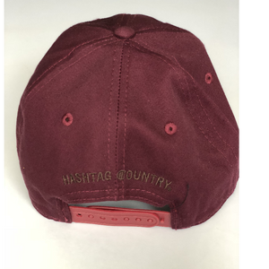 Hashtag Country Circle Logo Leather Patch Low Crown Hat (3 Colors)