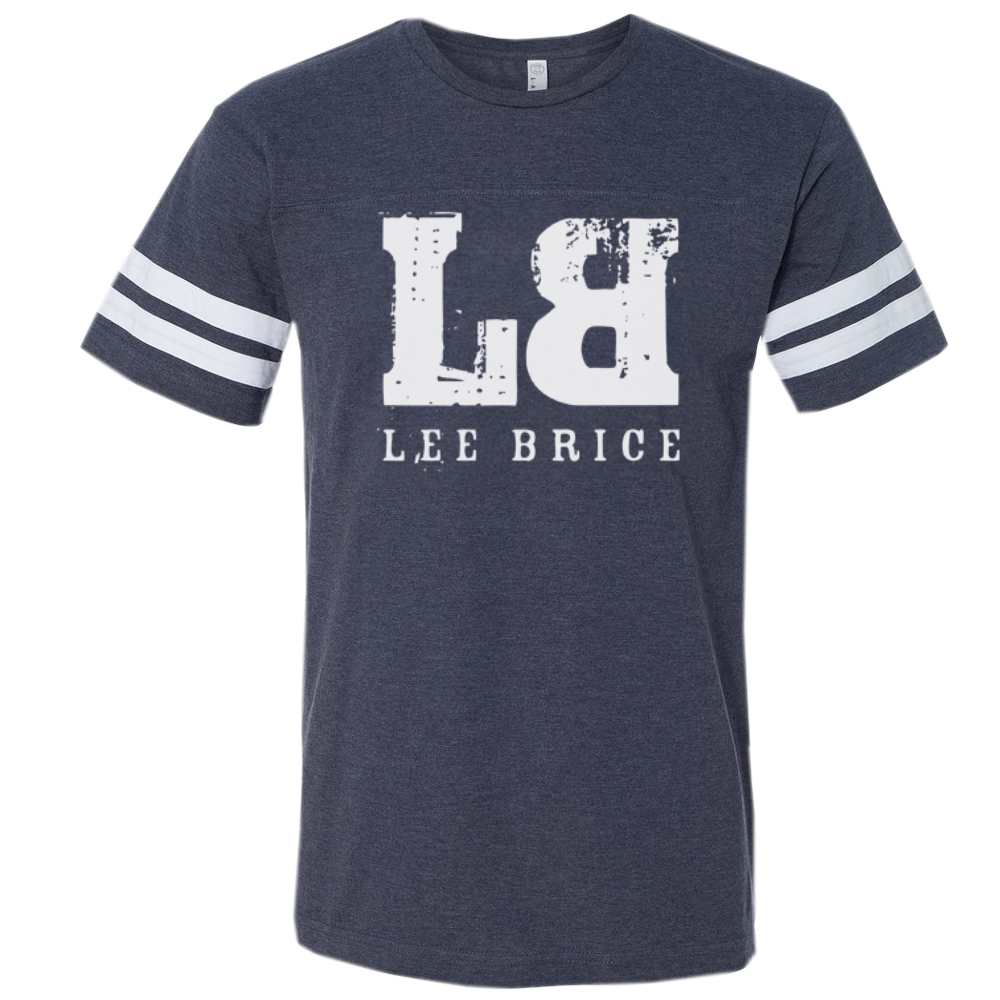 Lee Brice Vintage Navy and White Football tee