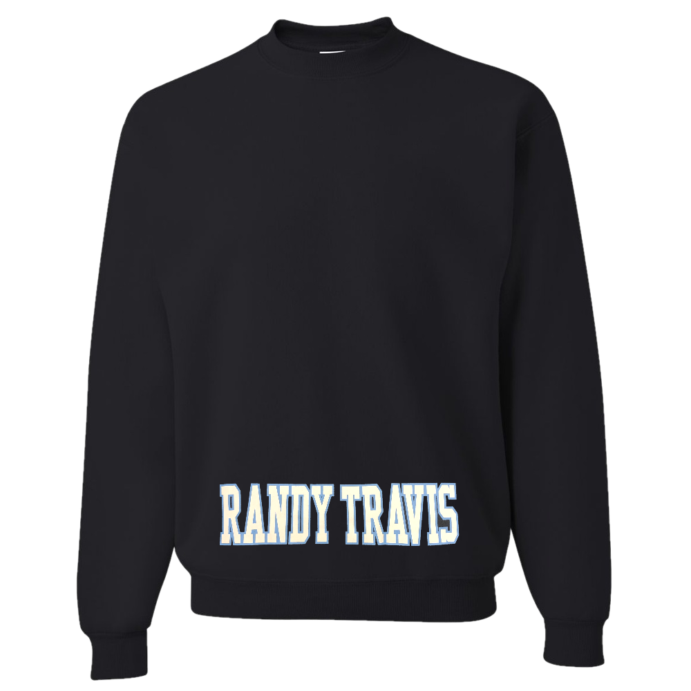 Randy Travis Black Crew Neck Sweatshirt