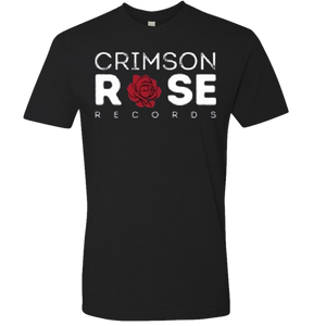 Crimson Rose Records Unisex Black Logo Tee