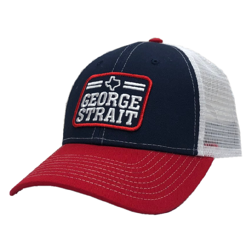 George Strait Red, White and Navy Ballcap