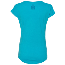 Load image into Gallery viewer, International Harvester Ladies Heather Caribbean V Neck Tee
