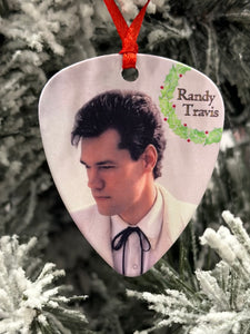 Randy Travis Guitar Pick Christmas Ornament