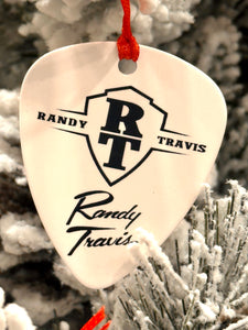 Randy Travis Guitar Pick Christmas Ornament