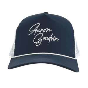 Aaron Goodvin Navy and White Rope Ballcap