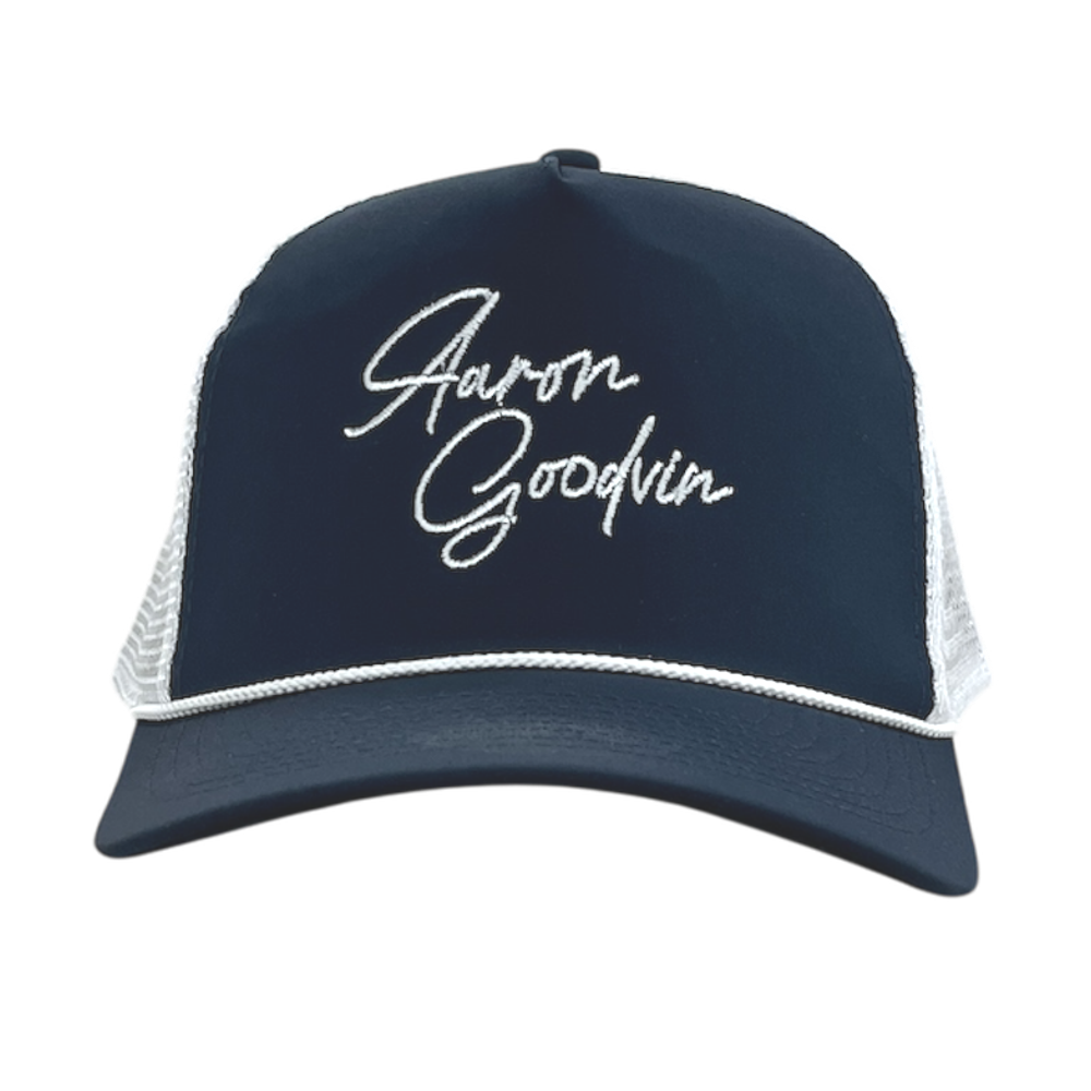 Aaron Goodvin Navy and White Rope Ballcap