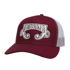 Alabama Maroon and White Ballcap