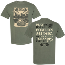 Load image into Gallery viewer, Alabama Moss Green Mountain Music Tee
