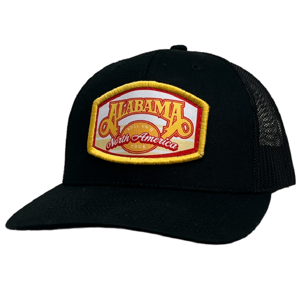 Alabama Black Roll On Patch Ballcap