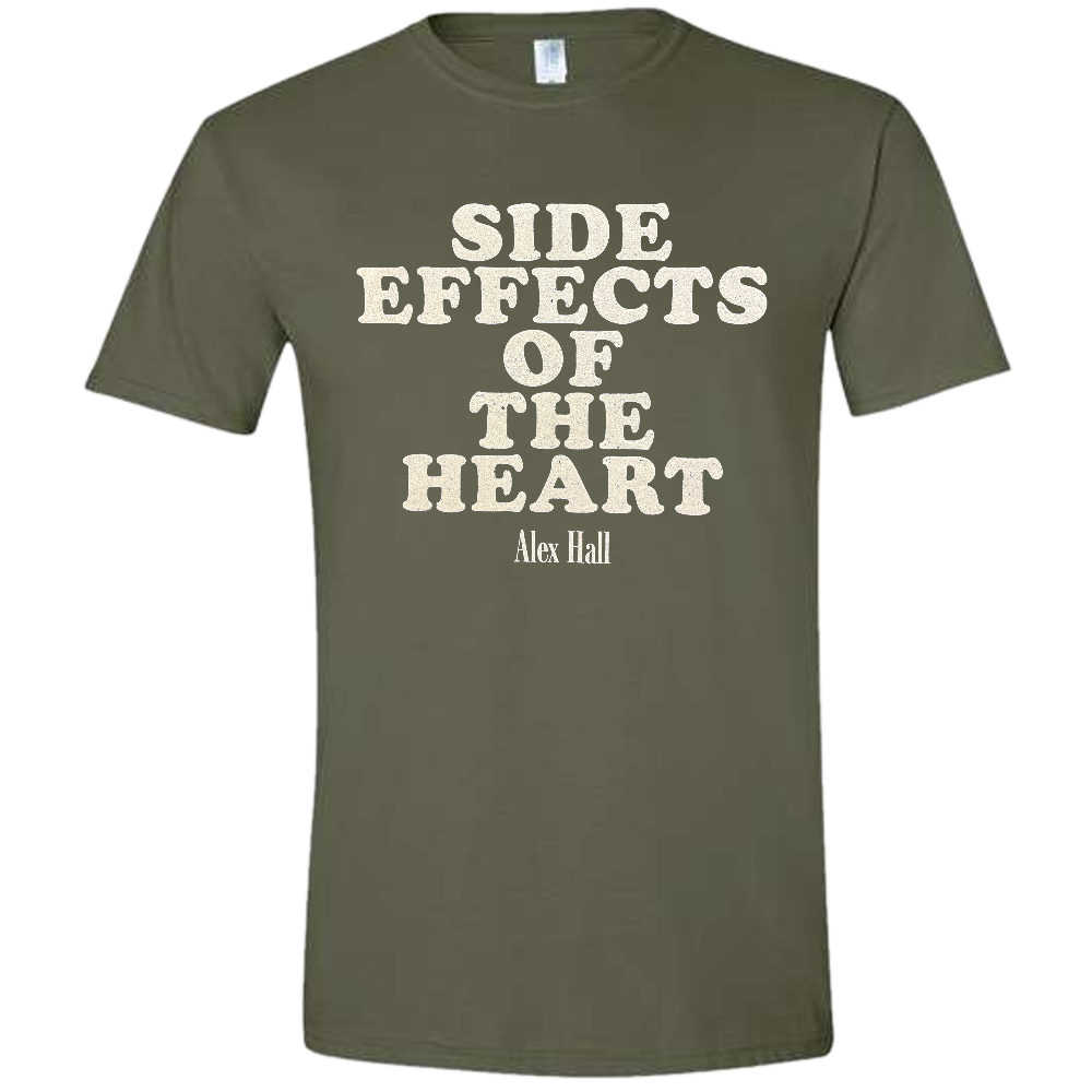 Military Green Side Effects of the Heart Tee