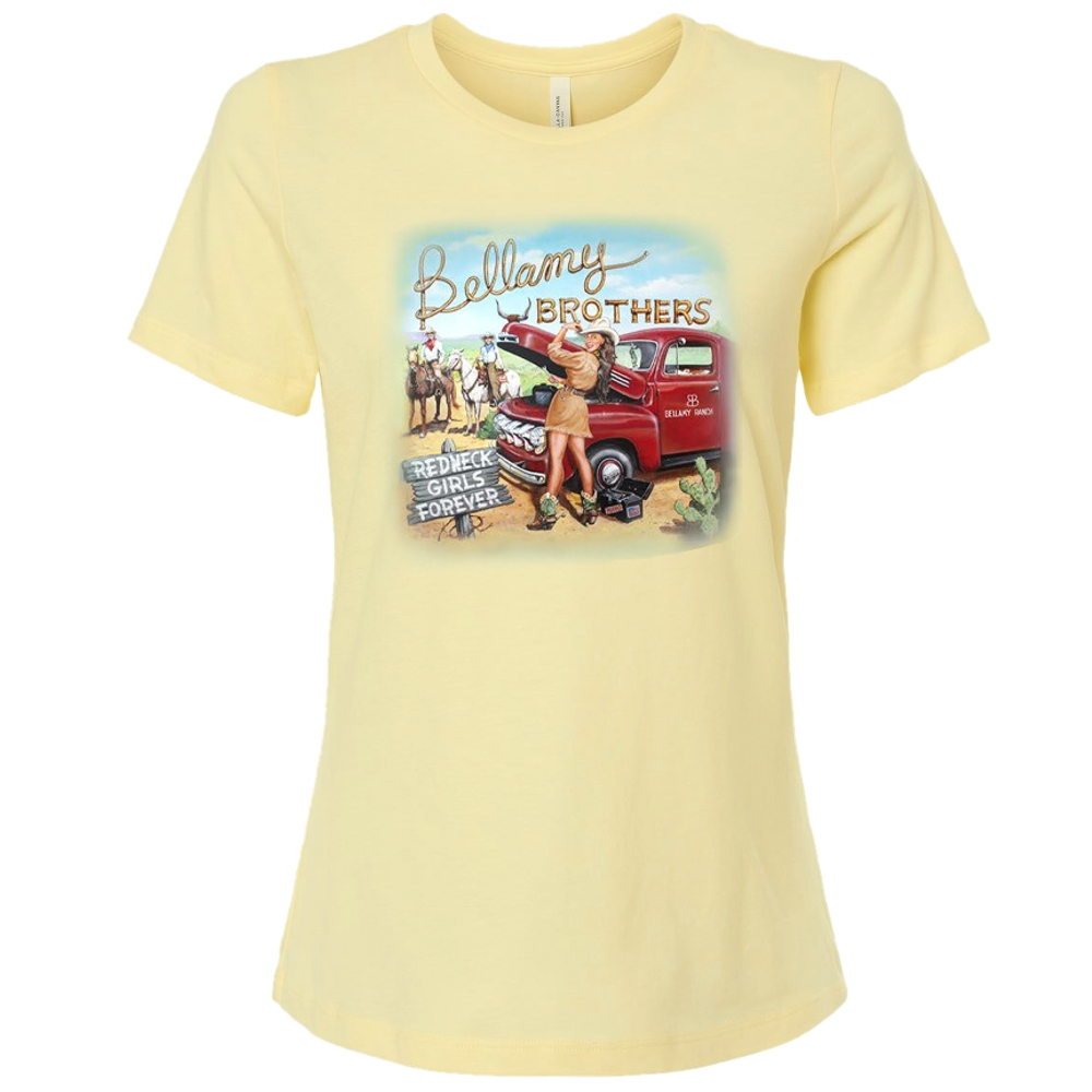 Bellamy Brothers Ladies Yellow Redneck Girls Tee