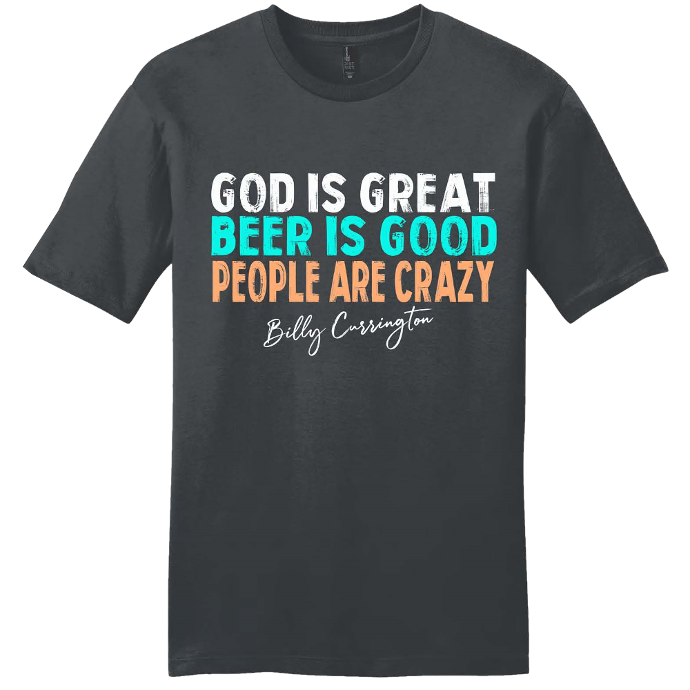 Billy Currington Charcoal God Is Great Tee