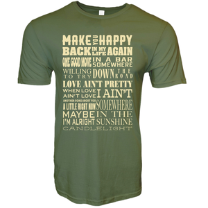Charles Esten Light Olive Song Title Tee