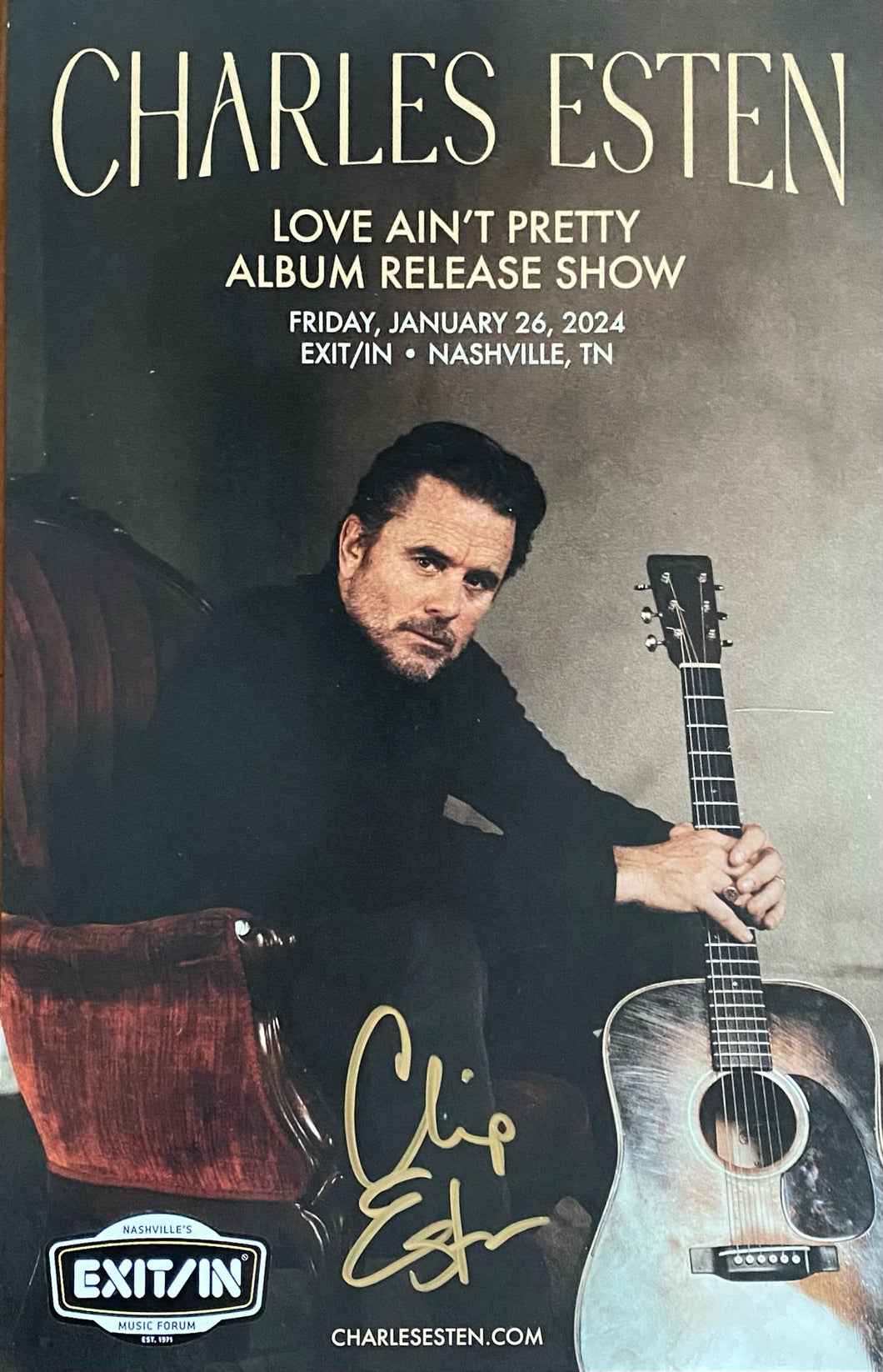 Charles Esten AUTOGRAPHED Exit/In Poster