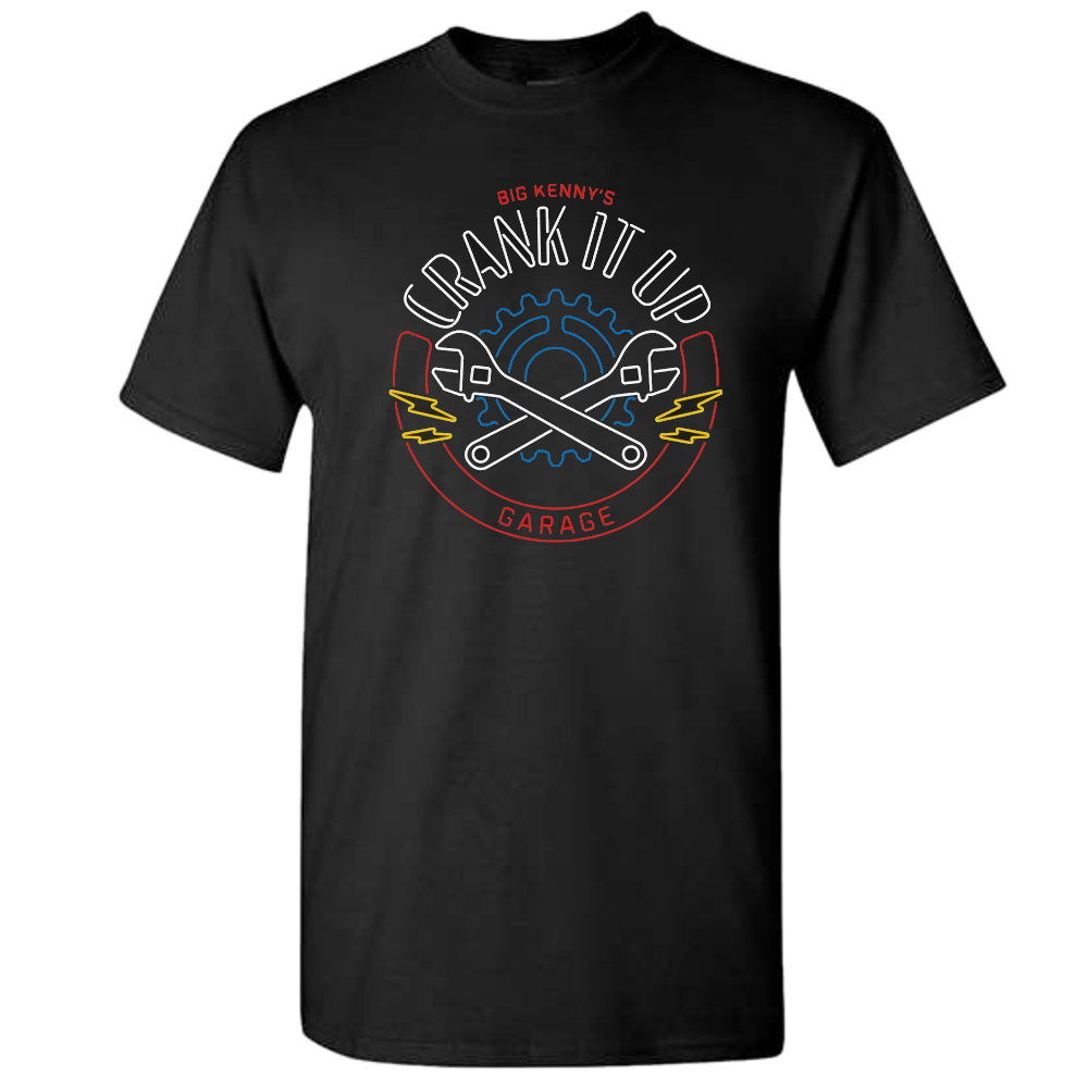 Crank It Up Black Neon Sign Tee