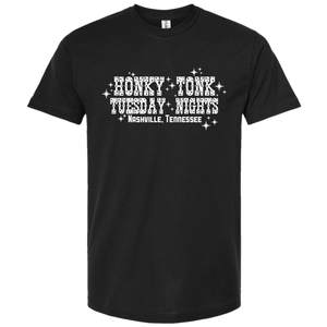 The Cowpokes Black Honky Tonk Tuesday Nights Tee