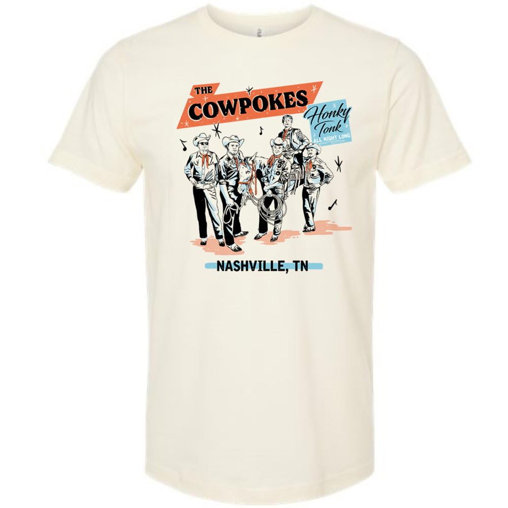 The Cowpokes Natural Retro Tee
