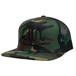 Donice Morace Camo and Black Logo Flat Bill Ballcap