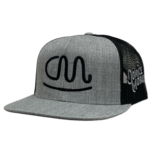 Donice Morace Grey and Black Logo Flat Bill Ballcap