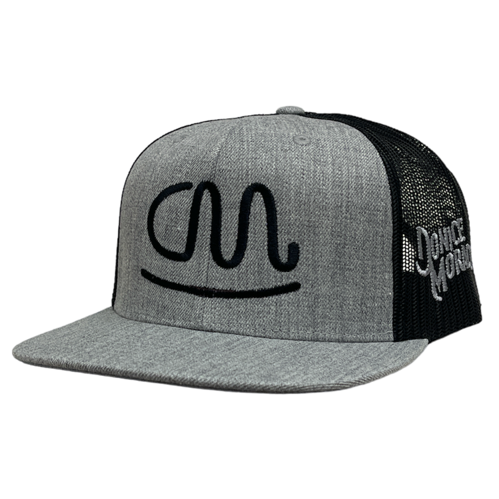 Donice Morace Grey and Black Logo Flat Bill Ballcap