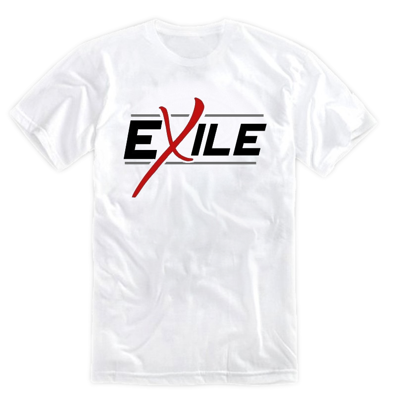 Exile White w/ Red Logo Tee