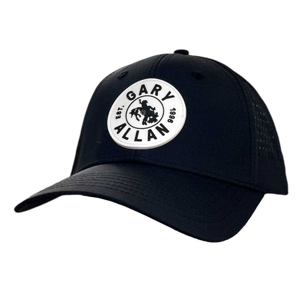 Gary Allan Black Golf Hat w/ Rubber Patch