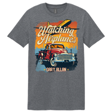 Load image into Gallery viewer, Gary Allan Dark Heather Watching Airplanes Tee
