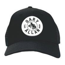 Load image into Gallery viewer, Gary Allan Black Golf Hat w/ Rubber Patch
