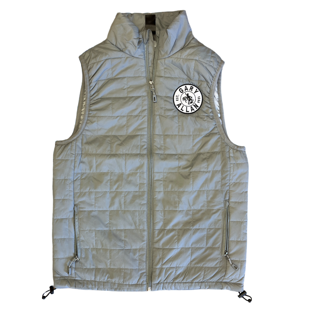 Gary Allan Grey Puffer Vest