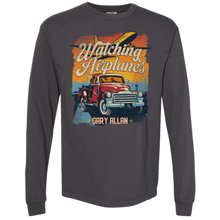 Load image into Gallery viewer, Gary Allan Long Sleeve Graphite Watching Airplanes Tee
