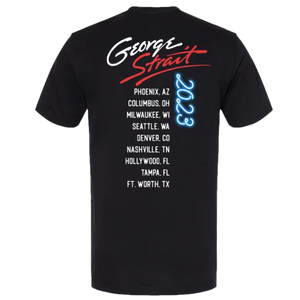 George Strait 2023 Neon Hat Tour tee