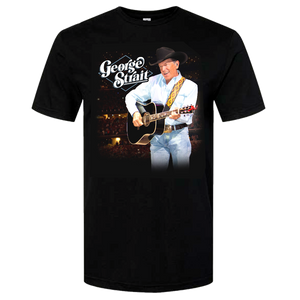 George Strait 2023 Black Photo Tour Tee Richards and Southern