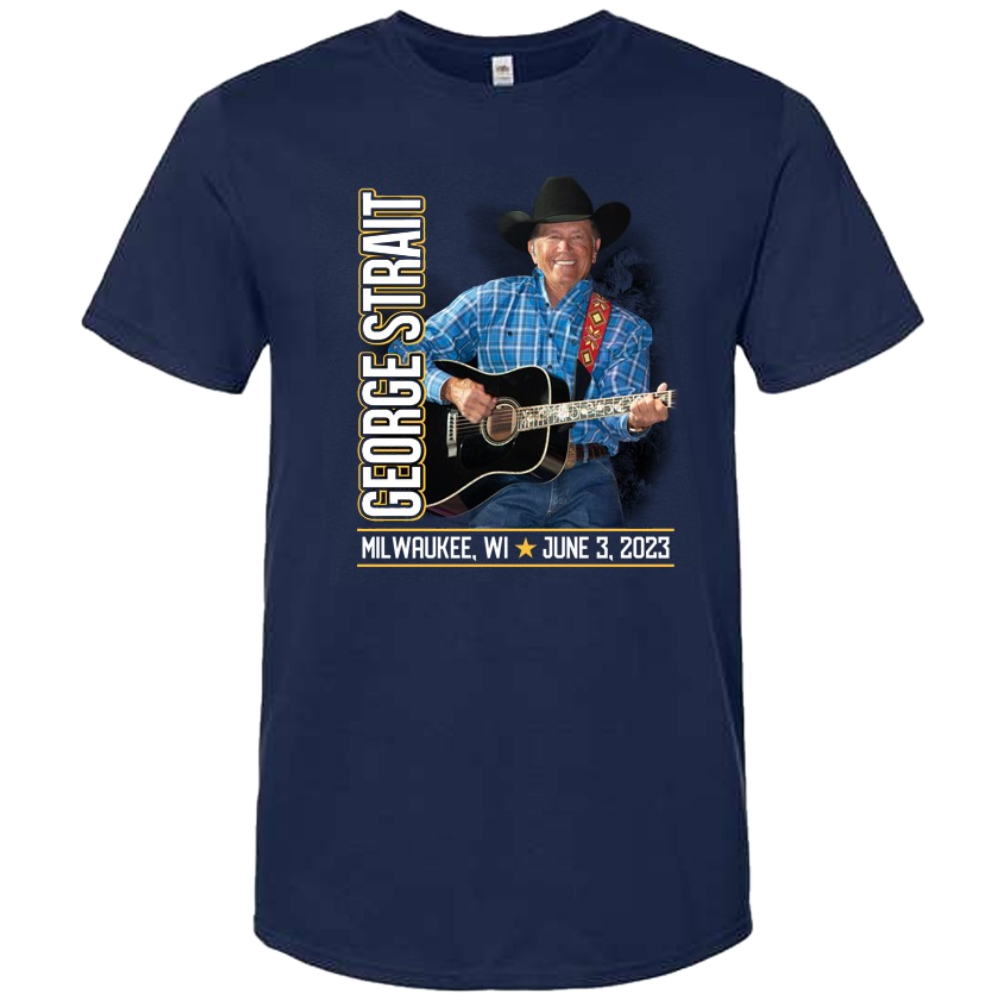George Strait Navy Milwaukee, WI Event Tee