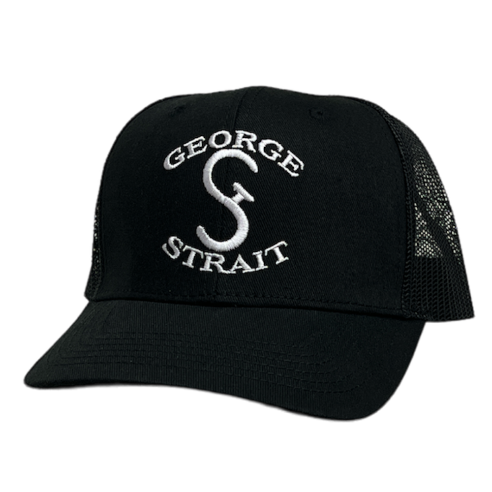 George Strait Black Logo Ballcap