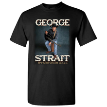 Load image into Gallery viewer, George Strait Black Photo (Sitting) Tee
