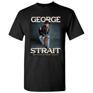George Strait Black Photo (Sitting) Tee
