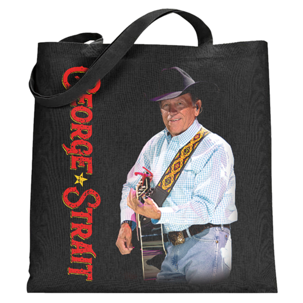 George Strait Black Tote Bag