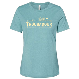George Strait Ladies Heather Lagoon Blue Troubadour Tee