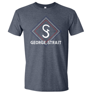 George Strait Heather Navy Diamond Logo Tee