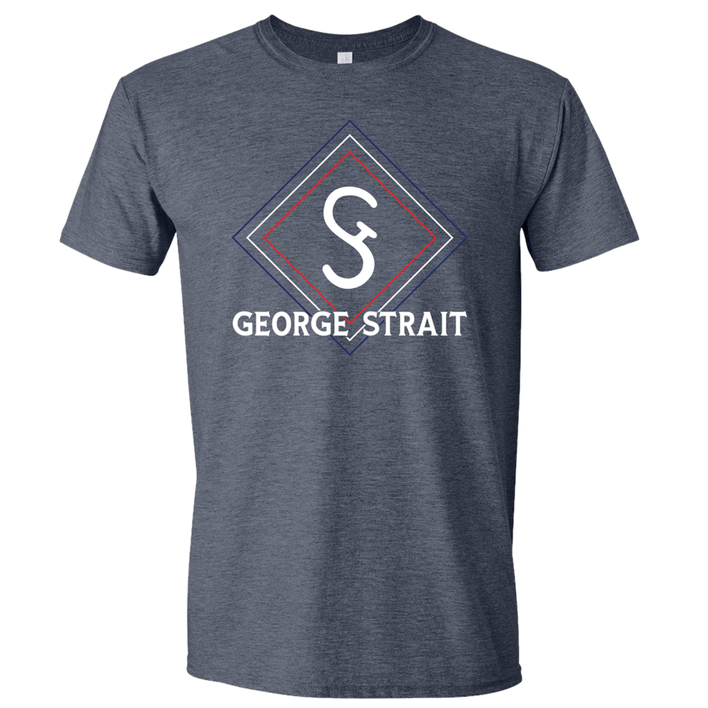 George Strait Heather Navy Diamond Logo Tee